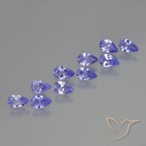 2.21 ct natürliche Intensives Violettblau Tansanit-Edelsteine, Birnenform, VS