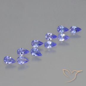 1.66 ct natürliche Intensives Violettblau Tansanit-Edelsteine, Birnenform, VS