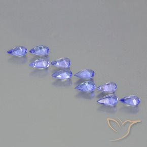 1.66 ct natürliche Intensives Violettblau Tansanit-Edelsteine, Birnenform, VS