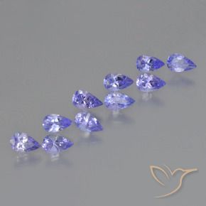 2.34 ct natürliche Violet Tansanit-Edelsteine, Birnenform, VS