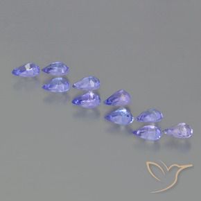 2.34 ct natürliche Violet Tansanit-Edelsteine, Birnenform, VS