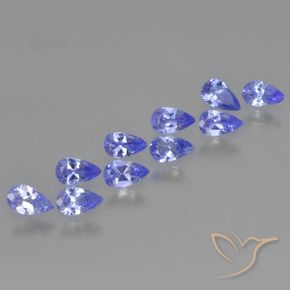 1.83 ct natürliche violett-blau Tansanit-Edelsteine, Birnenform, VS