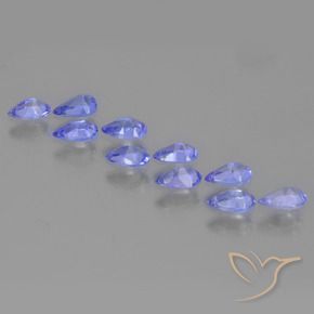 1.83 ct natürliche violett-blau Tansanit-Edelsteine, Birnenform, VS