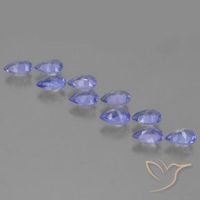 2.13 ct natürliche Intensives Violettblau Tansanit-Edelsteine, Birnenform, VS