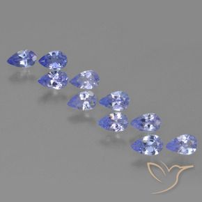1.95 ct natürliche Intensives Violettblau Tansanit-Edelsteine, Birnenform, VS