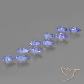1.95 ct natürliche Intensives Violettblau Tansanit-Edelsteine, Birnenform, VS