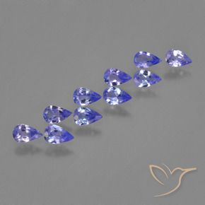 2.05 ct natürliche Intensives Violettblau Tansanit-Edelsteine, Birnenform, VS