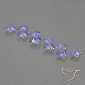 2.05 ct natürliche Intensives Violettblau Tansanit-Edelsteine, Birnenform, VS