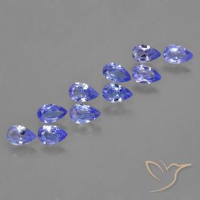 1.93 ct natürliche tiefviolett-blau Tansanit-Edelsteine, Birnenform, VS