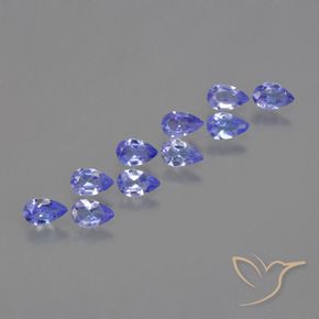 1.96 ct natürliche Intensives Violettblau Tansanit-Edelsteine, Birnenform, VS