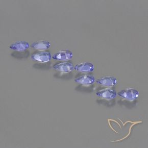 1.96 ct natürliche Intensives Violettblau Tansanit-Edelsteine, Birnenform, VS