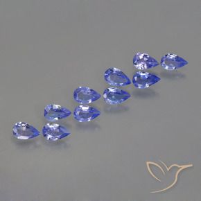 1.91 ct natürliche Intensives Violettblau Tansanit-Edelsteine, Birnenform, VS