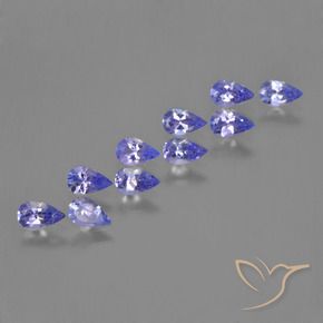 2.32 ct natürliche Intensives Violettblau Tansanit-Edelsteine, Birnenform, VS