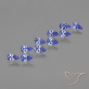 2.17 ct natürliche Intensives Violettblau Tansanit-Edelsteine, Birnenform, VS