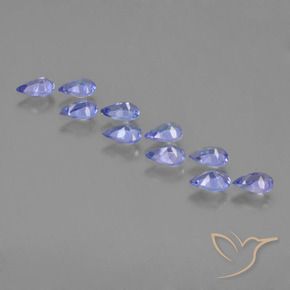 2.17 ct natürliche Intensives Violettblau Tansanit-Edelsteine, Birnenform, VS