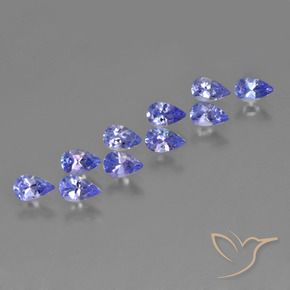 2.52 ct natürliche Intensives Violettblau Tansanit-Edelsteine, Birnenform, VS
