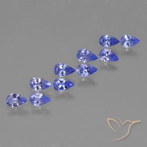 1.87 ct natürliche Intensives Violettblau Tansanit-Edelsteine, Birnenform, VS