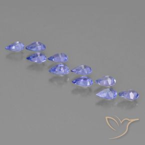 1.87 ct natürliche Intensives Violettblau Tansanit-Edelsteine, Birnenform, VS