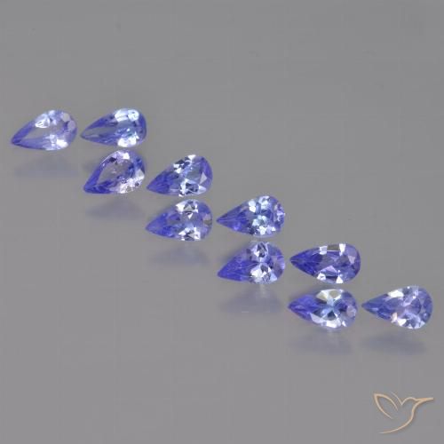 1.89ctw Natürlicher Intensives Violettblau Tansanit, Birnenform, VS