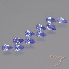 1.89 ct natürliche Intensives Violettblau Tansanit-Edelsteine, Birnenform, VS