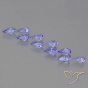 1.89 ct natürliche Intensives Violettblau Tansanit-Edelsteine, Birnenform, VS