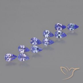 2.03 ct natürliche Intensives Violettblau Tansanit-Edelsteine, Birnenform, VS