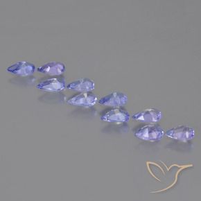 2.03 ct natürliche Intensives Violettblau Tansanit-Edelsteine, Birnenform, VS