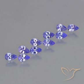 2.35 ct natürliche Intensives Violettblau Tansanit-Edelsteine, Birnenform, VS