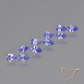 1.80 ct natürliche Intensives Violettblau Tansanit-Edelsteine, Birnenform, VS