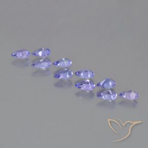 1.80 ct natürliche Intensives Violettblau Tansanit-Edelsteine, Birnenform, VS