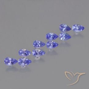 2.62 ct natürliche Intensives Violettblau Tansanit-Edelsteine, Birnenform, VS
