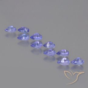 2.62 ct natürliche Intensives Violettblau Tansanit-Edelsteine, Birnenform, VS