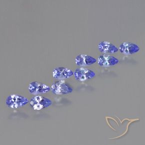 2.11 ct natürliche Intensives Violettblau Tansanit-Edelsteine, Birnenform, VS