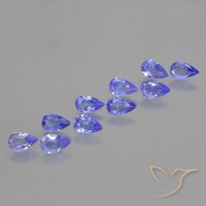 1.98 ct natürliche Intensives Violettblau Tansanit-Edelsteine, Birnenform, VS