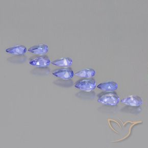1.98 ct natürliche Intensives Violettblau Tansanit-Edelsteine, Birnenform, VS