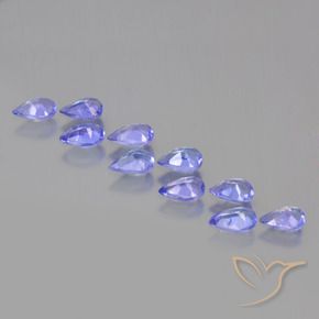 1.97 ct natürliche Intensives Violettblau Tansanit-Edelsteine, Birnenform, VS