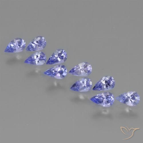 2.12ctw Natürlicher Intensives Violettblau Tansanit, Birnenform, VS