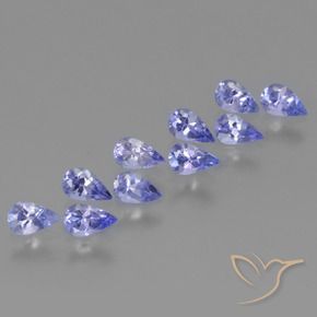 2.12 ct natürliche Intensives Violettblau Tansanit-Edelsteine, Birnenform, VS