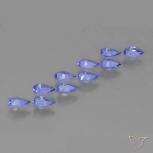 1.90 ct natürliche Intensives Violettblau Tansanit-Edelsteine, Birnenform, VS