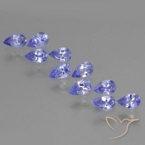 2.22 ct natürliche Intensives Violettblau Tansanit-Edelsteine, Birnenform, VS