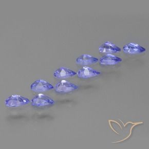 2.22 ct natürliche Intensives Violettblau Tansanit-Edelsteine, Birnenform, VS