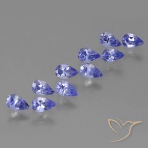 2.39 ct natürliche Intensives Violettblau Tansanit-Edelsteine, Birnenform, VS