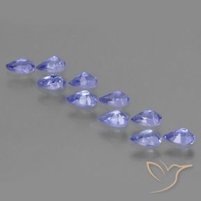 2.39 ct natürliche Intensives Violettblau Tansanit-Edelsteine, Birnenform, VS