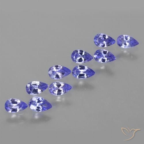 2,20 ct natürliche blauer Tansanit-Edelsteine, Birnenform, VS