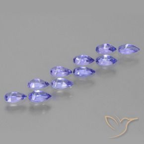 2,20 ct natürliche blauer Tansanit-Edelsteine, Birnenform, VS