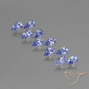 2.22 ct natürliche Intensives Violettblau Tansanit-Edelsteine, Birnenform, VS