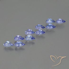 2.37 ct natürliche Intensives Violettblau Tansanit-Edelsteine, Birnenform, VS