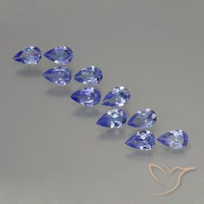 2.16 ct natürliche Intensives Violettblau Tansanit-Edelsteine, Birnenform, VS