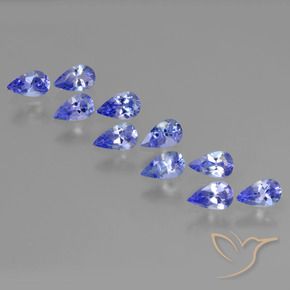 2.19 ct natürliche violett-blau Tansanit-Edelsteine, Birnenform, VS