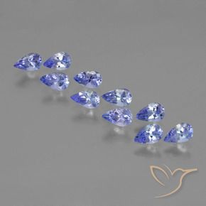 2.36 ct natürliche violett-blau Tansanit-Edelsteine, Birnenform, VS